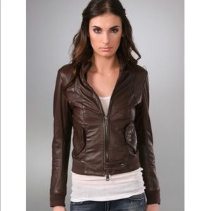 S.W.O.R.D Lucca Leather Jacket-Brandy color